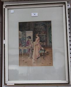 POLLI Luigi 1852,Interior Scene,Tooveys Auction GB 2016-07-13