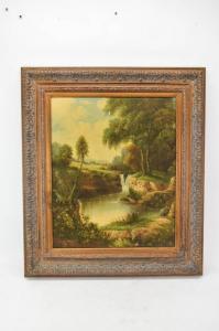 Pollins John 1900-1900,Waterfall Landscape,Nye & Company US 2023-02-02