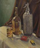 POLONI B 1900-1900,Still Life with Whiskey,1951,Hindman US 2012-05-23