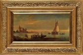 POMMSHULZTEN P 1800-1800,FIGURES AND BOATS AT AN ESTUARY,Anderson & Garland GB 2014-09-16