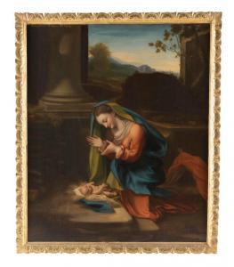 POMPIGNOLI Luigi 1814-1883,Adoration of the Christ Child,Eldred's US 2022-06-17