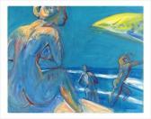 PONCET Jacques 1921-2012,Nus sur la plage,1990,Anaf Arts Auction FR 2008-05-20