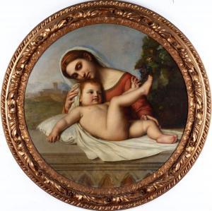PONCET Jean Baptiste 1827-1901,Madonna con Bambino,1883,Cambi IT 2024-02-29
