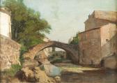 PONSON Raphael Luc 1835-1904,Vue des deux ponts à Solliès-Pont. Var.,Damien Leclere FR 2014-03-29