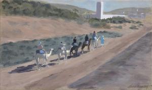 PONSONBY Caroline 1953,Caravan of camels, Essaouira, Morocco,20th century,Sworders GB 2020-12-08