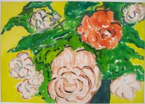 PONT John Pierre,Begonias on Yellow,1988,Litchfield US 2009-04-29