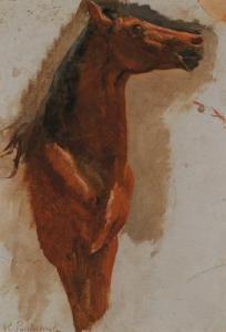 PONTREMOLI Raffaello,Front of a Horse in Profile,1831,Palais Dorotheum AT 2009-04-24