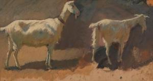 PONTREMOLI Raffaello,Two Goats,1831,Palais Dorotheum AT 2009-04-24