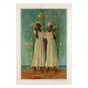 POOLE Abram 1882-1920,Two Women with Sugar Cane,Leland Little US 2021-11-18