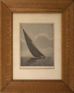 POOLE Burnell 1884-1933,A sailboat,Eldred's US 2018-01-20
