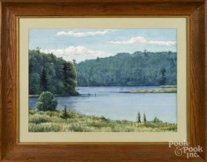 POOLE Earle Lincoln 1891-1972,landscape of Blue Marsh Lake,1946,Pook & Pook US 2019-01-12