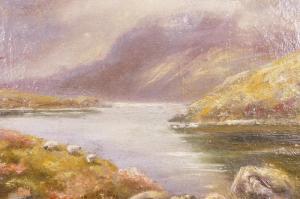 POOLE Edward,Mountain river landscape with sheep grazing,Crow's Auction Gallery GB 2020-03-11