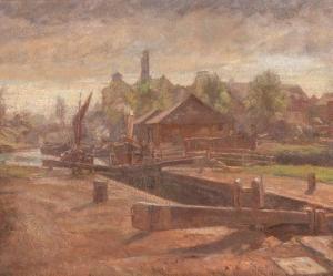 POOLE Frederick Victor 1865-1936,Canal,Hindman US 2020-05-22