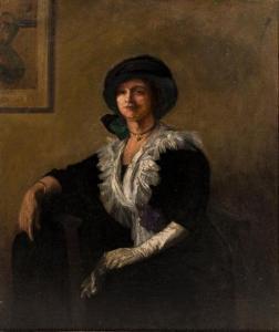 POOLE Frederick Victor 1865-1936,Portrait of the Artist's Wife,Hindman US 2020-08-27