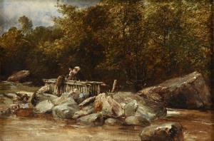 POOLE James 1804-1886,Father and Son at the River,Simpson Galleries US 2023-05-20