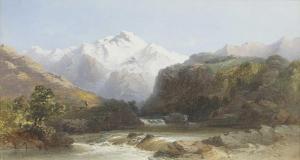 POOLE James 1804-1886,View of the Jungfrau, Switzerland,Sworders GB 2021-12-14