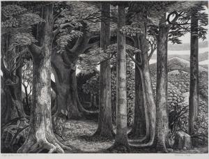 POOLE Monica 1921-2003,Edge of the Wood,1977-93,Forum Auctions GB 2023-12-14