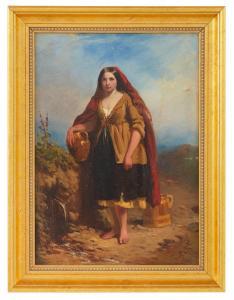 POOLE Paul Falconer 1807-1879,Portrait of a Peasant Woman,1878,New Orleans Auction US 2023-01-27