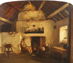 POOLE William 1854,Interior scene with family seated before a fire,Bonhams GB 2010-06-09