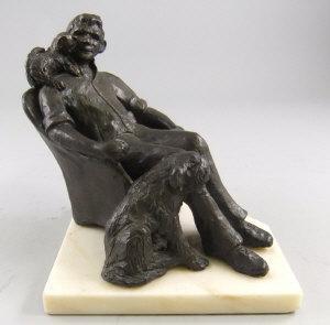 POOLEY P 1900-1900,A seated bronze man,Rosebery's GB 2013-01-19