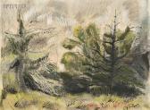 POOR Henry Varnum 1888-1970,Landscape with Larch Trees,Skinner US 2012-05-18