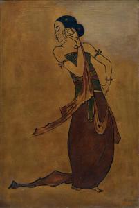POORTENAAR Jan Christian 1886-1958,Javanese Dancer,Larasati ID 2023-08-19