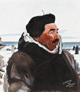 POOTOOGOOK Salomonie 1954,Portrait of Kiugak,Walker's CA 2013-05-05