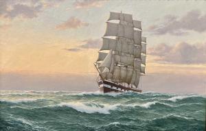 POPHAM William J 1900,clipper ship under full sail,Rogers Jones & Co GB 2023-10-31