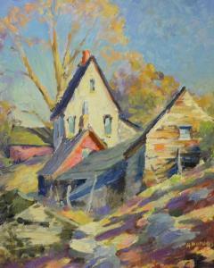 POPLASKI ALEXANDER 1906-1988,Farmhouse landscape,Nadeau US 2019-07-20