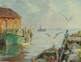 POPLASKI ALEXANDER 1906-1988,Harbor Scene,Trinity Fine Arts, LLC US 2008-12-16