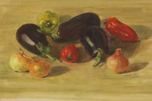 POPOVA Zoya Guryevna 1915,Still life with vegetables,1993,Sworders GB 2020-09-22