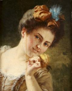 POPPE Fedor 1850-1929,Porträt einer jungen Dame,Hargesheimer Kunstauktionen DE 2018-03-17