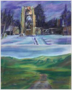 POPPLEWELL Martin,'St Mary's Abbey York' and Dales Landscap,Duggleby Stephenson (of York) 2024-02-02