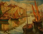 PORAY Stanislaus Pociecha 1888-1948,Italian Harbor Scene,Weschler's US 2005-12-03