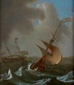 PORCELLIS Jan 1584-1632,Navires de haut bord sous le vent,Boisgirard - Antonini FR 2021-08-07
