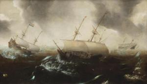 PORCELLIS Jan 1584-1632,Shipping in a stormy sea,Bonhams GB 2021-04-15