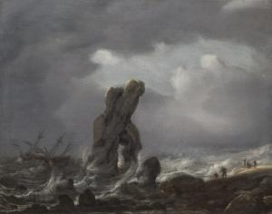 PORCELLIS Julius 1609-1645,Ships in distress off a rocky coast,Christie's GB 2023-12-08