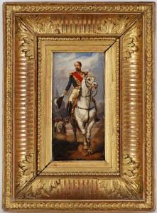 PORION Charles Louis Etienne 1814-1868,Portrait équestre de Napoléon III devant les Inv,1852,Piguet 2012-09-26