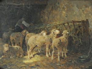 PORISSOT F,Moutons à l'étable,Neret-Minet FR 2010-11-19