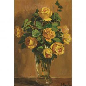 PORTA MESTRE Enric 1901-1993,Rosas amarillas,Lamas Bolaño ES 2022-11-09