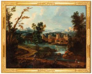 PORTA Tommaso,Veduta di Verona con Castelvecchio e ponte scalige,Wannenes Art Auctions 2023-11-29