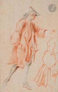 PORTAIL Jacques Andre 1695-1759,Homme debout tourné vers la droite,Ader FR 2023-03-23