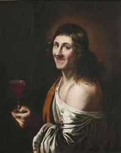 PORTENGEN Lumen 1608-1649,Junger Mann mit einem Rotweinglas,Nagel DE 2012-06-06