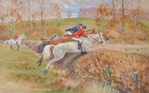 PORTEOUS Brian,Fox hunting scene,Burstow and Hewett GB 2011-10-19