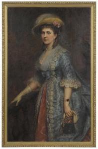 PORTER Benjamin Curtis,Portrait of a Woman Standing on a Stair,1876,Brunk Auctions 2018-05-11