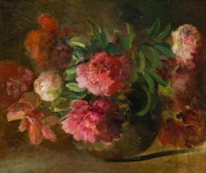 PORTER Charles Ethan 1847-1923,Bowl of Peonies,Shannon's US 2024-01-18