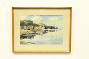PORTER Emerson 1900,A Watercolour Coastal Scene,Webb's NZ 2012-05-31