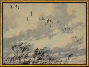 PORTER Eric Horsburgh 1905-1985,Geese in Flight,Burchard US 2017-11-12
