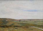 PORTER Frank,Landscape withdistant river, perhaps the Malvern H,1888,Dreweatt-Neate 2004-09-28