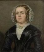 PORTER John J. 1853-1880,Portrait of a lady wearing a black dress and,Fieldings Auctioneers Limited 2016-10-01